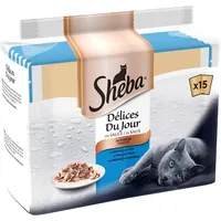 Sheba Délices du Jour,  Sélection aux Poissons en Sauce pour Chat Adulte