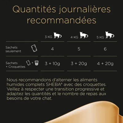 Sheba Délices du Jour,  Sélection aux Poissons en Sauce pour Chat Adulte