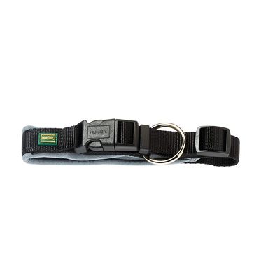 HUNTER Vario Plus Collier en neoprene, 30-35 cm, 20 mm, Noir/Gris