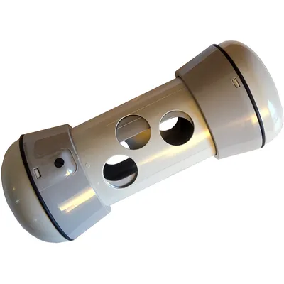 PIPOLINO L+ beige et taupe - Distributeur mobile et reglable d'aliments sec