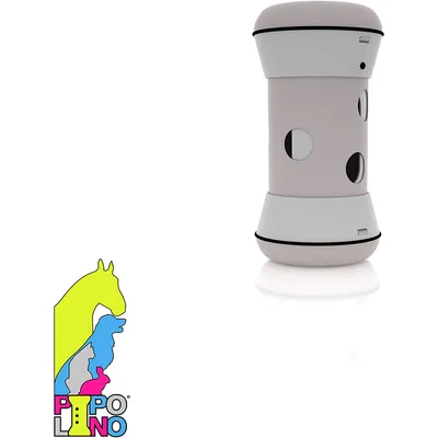 PIPOLINO L+ beige et taupe - Distributeur mobile et reglable d'aliments sec