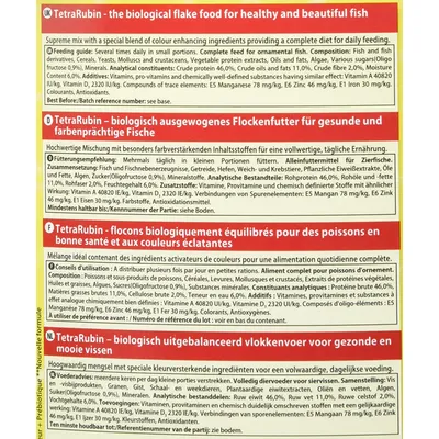 Tetra Nourriture Rubin pour Aquariophilie 10 L