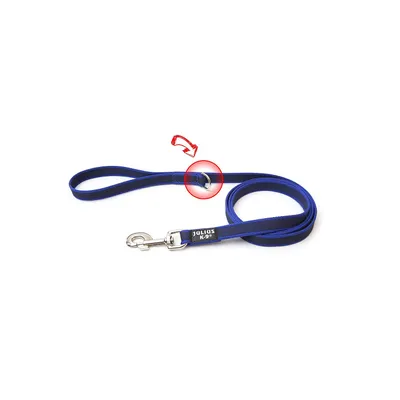 Julius-K9 Laisse De Sport Anti-Glisse Avec Poignée Pour Chien, Bleu, 1, 8m Julius-K9 Laisse De Sport Anti-Glisse Avec Poignée Pour Chien, Bleu, 1, 8m