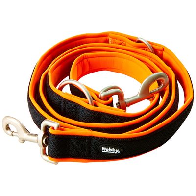 Nobby Mesh Preno Laisse d'Entrainement pour Chien Orange Neon 200 cm/25-35