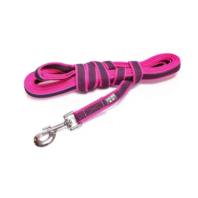 Julius-K9 et de Couleur Gris Super-Grip Laisse, 20 mm x 5 m, Rose/Gris