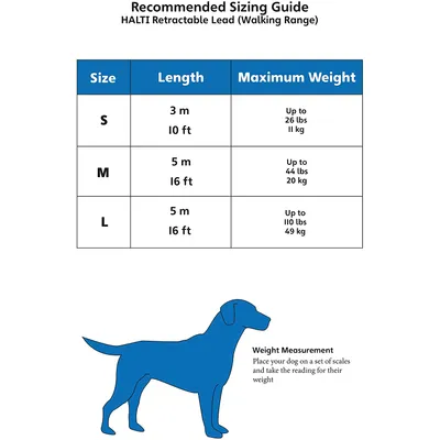 Halti Retractable Tape Lead Laisse à Enrouleur avec Bande Réfléchissante/Po