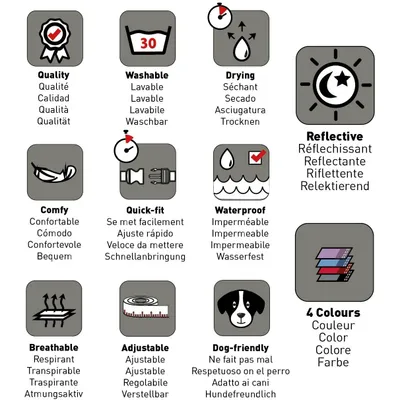 Halti All-in-One Lead Laisse avec Bande Réfléchissante pour Chien Noir Tail