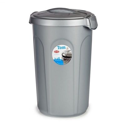 KERBL Conteneur a aliment Tom 16kg 46l pour chien - 44,5x40x61cm - Gris