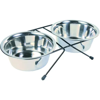 TRIXIE 24832 Chien Ensemble gamelles pour animaux de compagnie 2x0,75 l