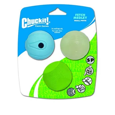 CHUCKIT! Fetch medley 3-PK - 3 Balles S Ø 5cm - Pour chien