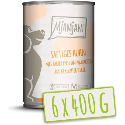 MjAMjAM savoureuse Poulet avec Une Canard an Carotte et gekochter hirse, Lo