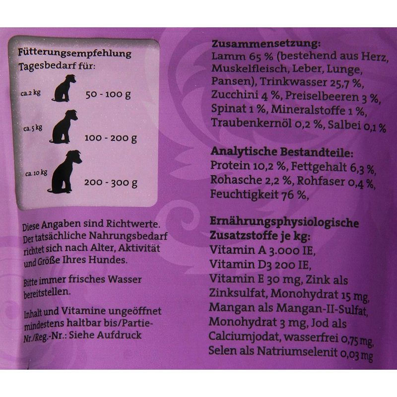 Dogz finefood N ? 10 Nourriture pour Chien Agneau 100 g, Lot de 12 (12 x 10