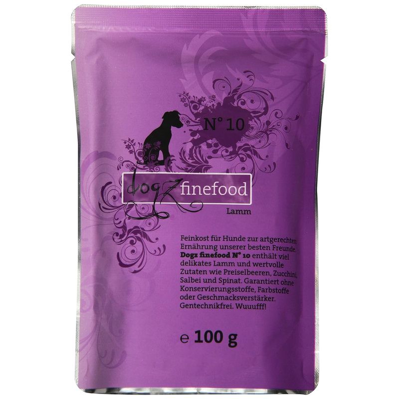 Dogz finefood N ? 10 Nourriture pour Chien Agneau 100 g, Lot de 12 (12 x 10