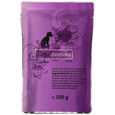 Dogz finefood N ? 10 Nourriture pour Chien Agneau 100 g, Lot de 12 (12 x 10