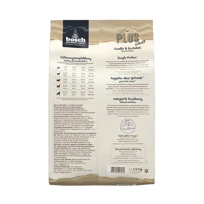 Bosch – Croquettes pour Chiens Adultes – Truite et Pomme de Terre