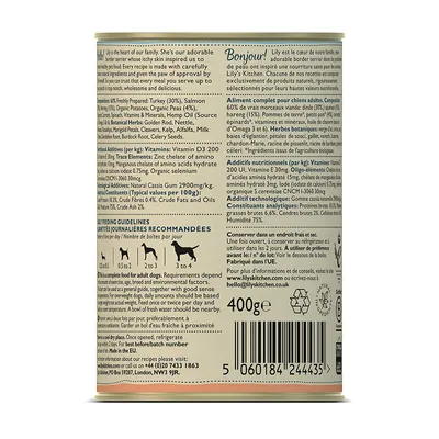 Lily's Kitchen Pâtée pour Chien – Recette au Poisson