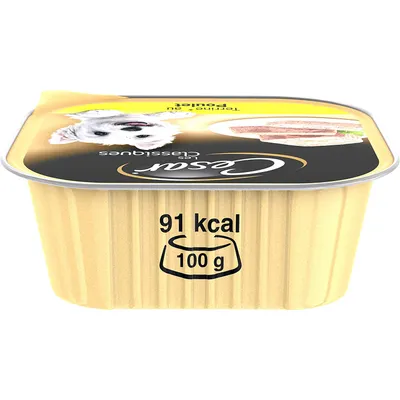 CESAR Les Classiques – Nourriture pour Chien Adulte au Poulet en Terrine