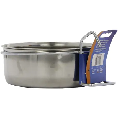 Nobby Mangeoire Inoxydable + 2 Crochets pour Oiseau 0,90 L 15 cm