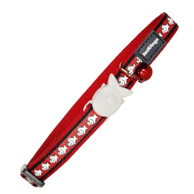 Red Dingo Collier Réfléchissant pour Chat Rouge Poissons 20-32 12 mm