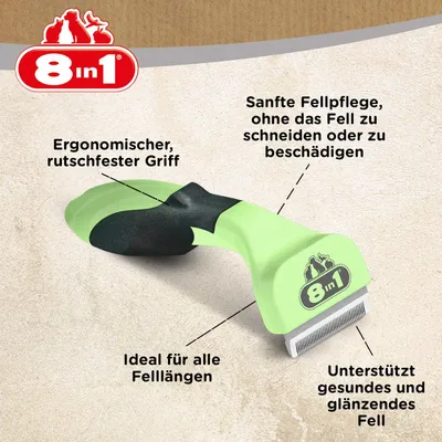 Coat DeShedder S 8 en 1 Brosse à sous-Poil pour Petits Chiens à Poils Court