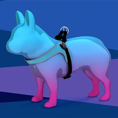 Treponti Harnais pour chien Rouge/elements reflechissants Taille 3