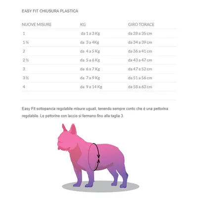 Tre Ponti Easy Fit Classic Harnais pour Chien Rouge Taille 2,5