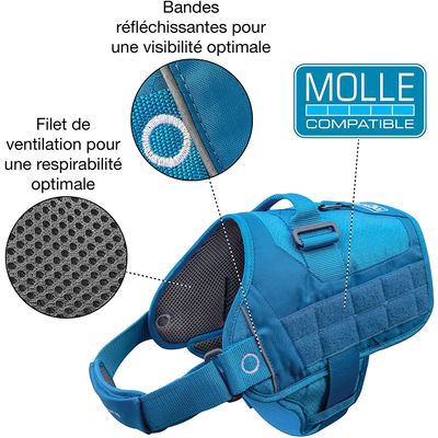 Kurgo Harnais de Sécurité pour Chien, Canicross Compatible Molle Urbain RSG