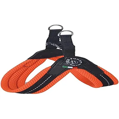 Tre Ponti Easy Fit Mesh Fix Neon Harnais pour Chien Orange