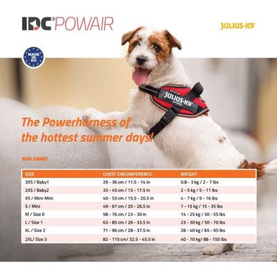 Julius-K9, Harnais IDC Powair, Taille: L / 1, Rouge