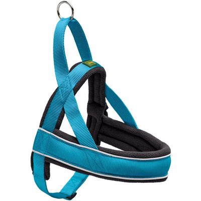 Hunter Racing Harnais Norvegien en Nylon Reflechissant pour Chien, Bleu pet