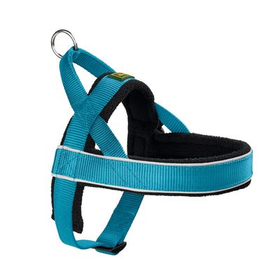 Hunter Racing Harnais Norvegien en Nylon Reflechissant pour Chien, Bleu pet