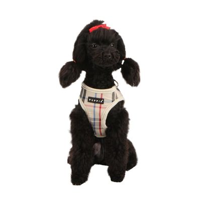 Puppia Junior - Harnais Petit Chien a Carreaux - Gilet Souple - Convient eg