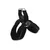 Tre Ponti Fibbia Harnais en maille pour petits chiens Noir Taille 2,5