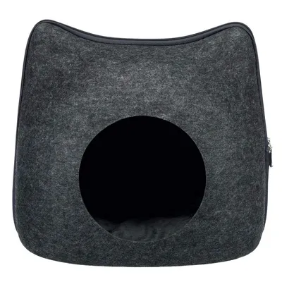 TRIXIE Abri douillet Cat 38 &times; 35 &times; 37 cm - Gris anthracite - Po