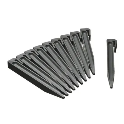 Nature Chevilles d'ancrage de jardin 10 pcs Gris Petit Nature Chevilles d'ancrage de jardin 10 pcs Gris Petit
