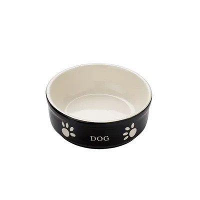 Nobby Mangeoire en Terre Cuite pour Chien Motif Dog Noir Diametre 13,5 cm Nobby Mangeoire en Terre Cuite pour Chien Motif Dog Noir Diametre 13,5 cm