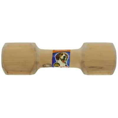 Nobby Jouet Haltère en Bois pour Chien 400 g
