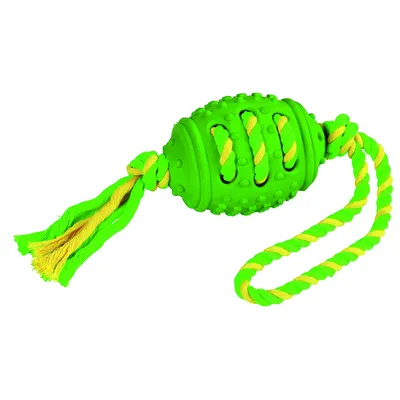 Kerbl Ballon Foot/Corde Jeu en PVC/Coton pour Chien Vert/Jaune 42 cm Kerbl Ballon Foot/Corde Jeu en PVC/Coton pour Chien Vert/Jaune 42 cm