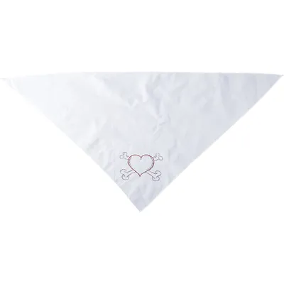 Mirage Bandana en Forme de c?ur avec Strass Blanc Taille L