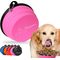 Bol Pliable pour Chiens et Chats - Compact, Silicone Durable, Voyage. Rosé 2x350ml