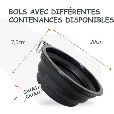 Bol Pliable pour Chiens et Chats - Compact, Silicone Durable, Voyage.