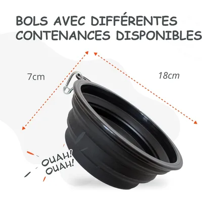 Bol Pliable pour Chiens et Chats - Compact, Silicone Durable, Voyage.