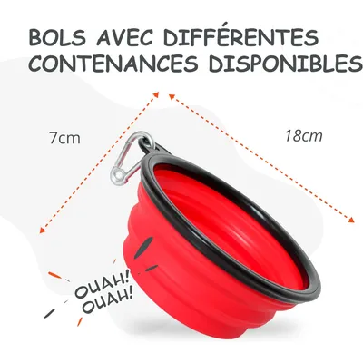 Bol Pliable pour Chiens et Chats - Compact, Silicone Durable, Voyage.