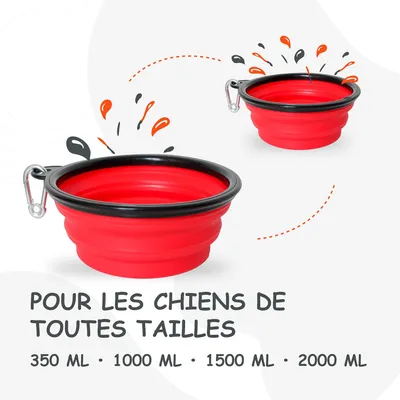 Bol Pliable pour Chiens et Chats - Compact, Silicone Durable, Voyage.