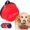 Bol Pliable pour Chiens et Chats - Compact, Silicone Durable, Voyage. Rouge 350ml