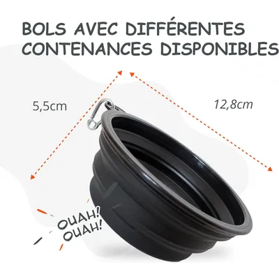 Bol Pliable pour Chiens et Chats - Compact, Silicone Durable, Voyage.