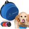 Bol Pliable pour Chiens et Chats - Compact, Silicone Durable, Voyage. Bleu 2x350ml