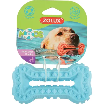 zolux - Jouet Os 13 cm x 2.5 cm   Moos TPR flottant pour chien