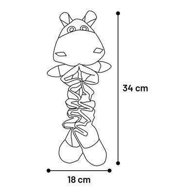 jeux Hippopotame Rose Filsy 34 cm pour Chiot