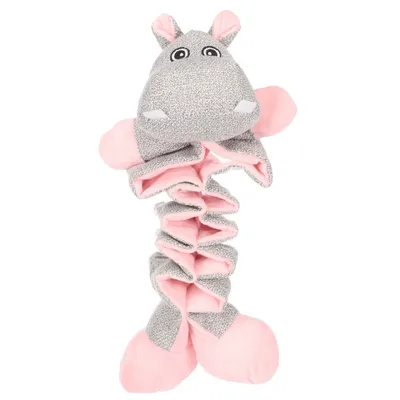 Flamingo - Jouet Hippopotame Rose Filsy 34 cm pour Chiot